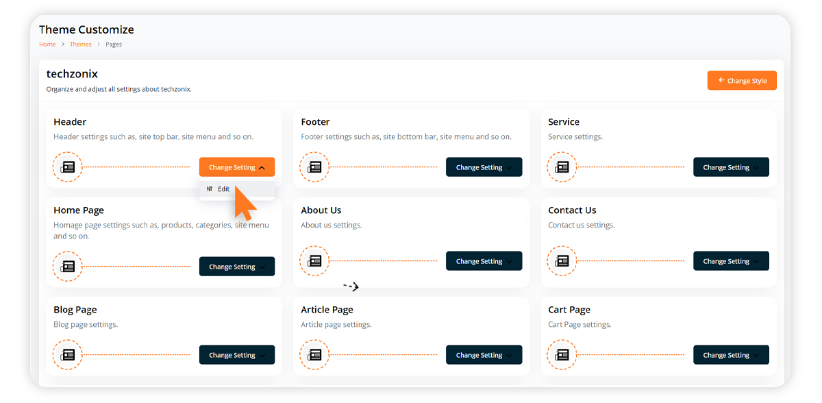 Header Menu