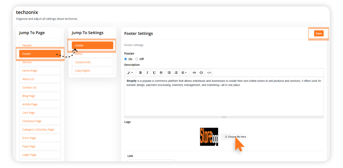 Footer Branding