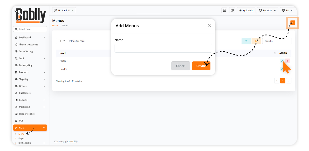 Create Menu