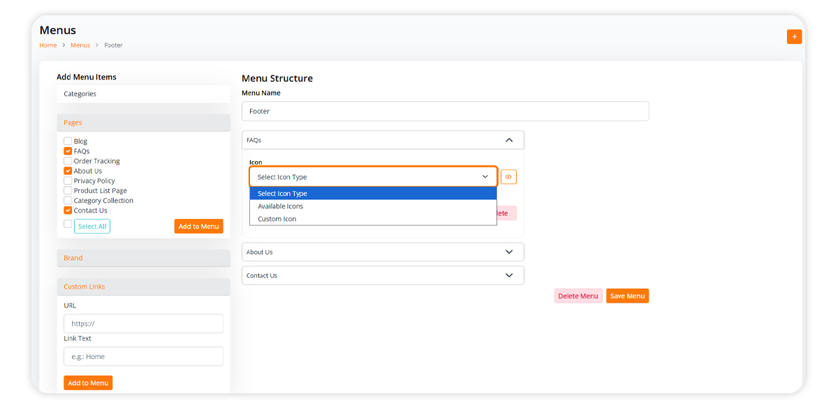 Create Menu