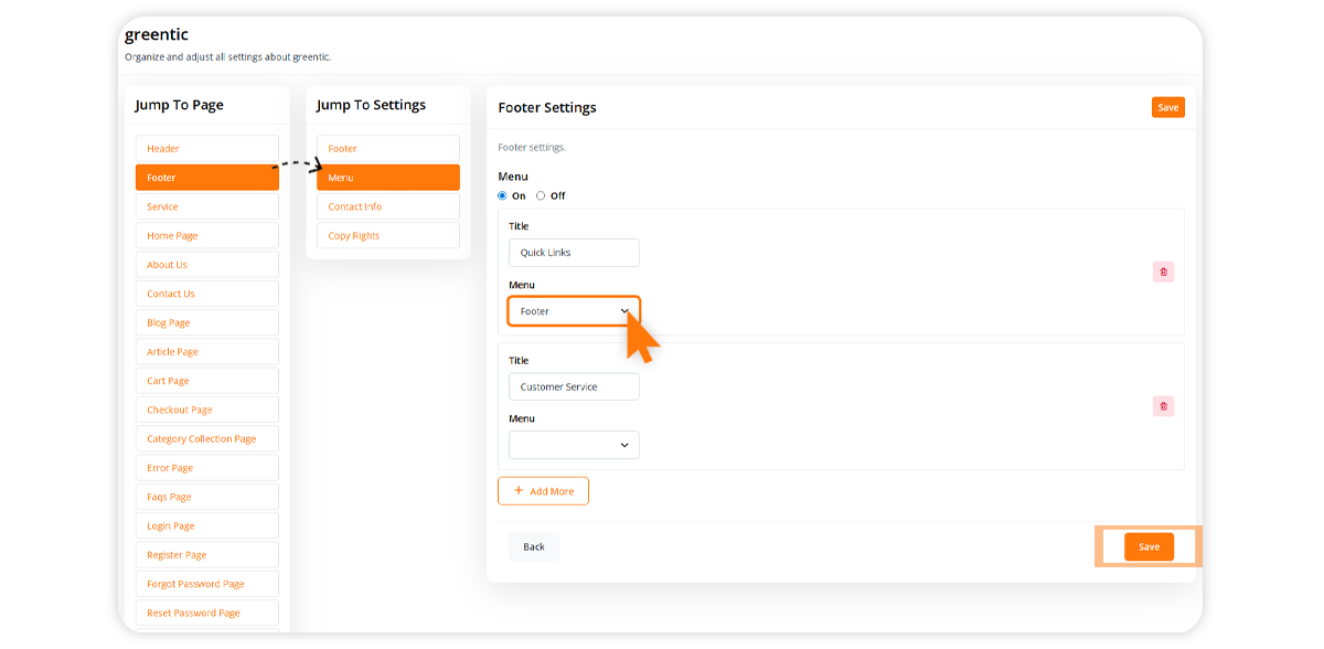 Footer Menu